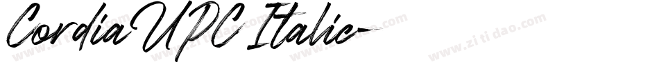 CordiaUPC Italic字体转换